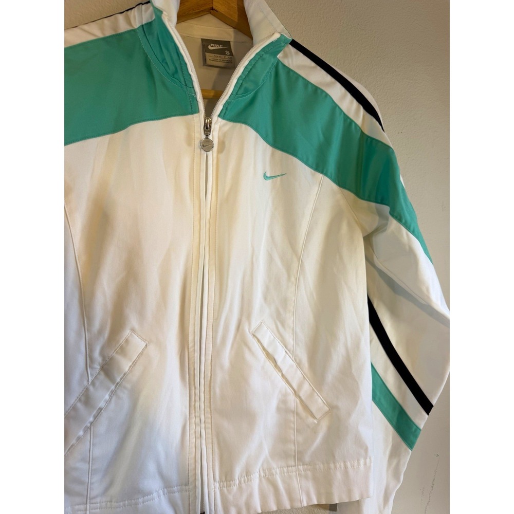 Nike Women's Colorblock Full Zip Track Jacket Woven Polyester Pockets Small